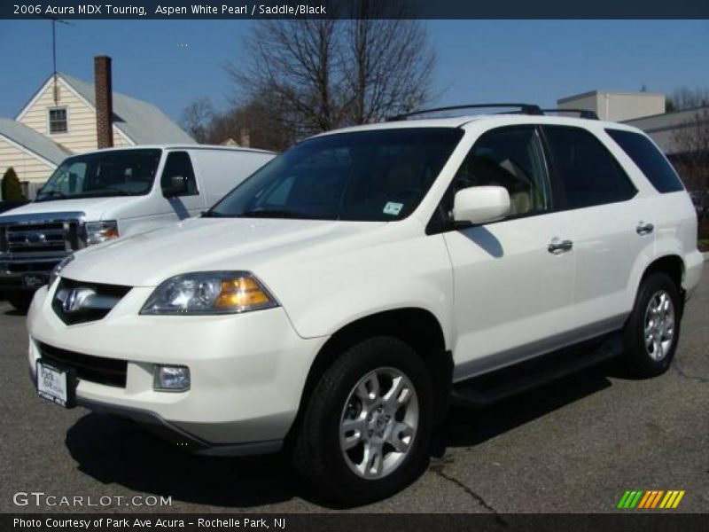 Aspen White Pearl / Saddle/Black 2006 Acura MDX Touring