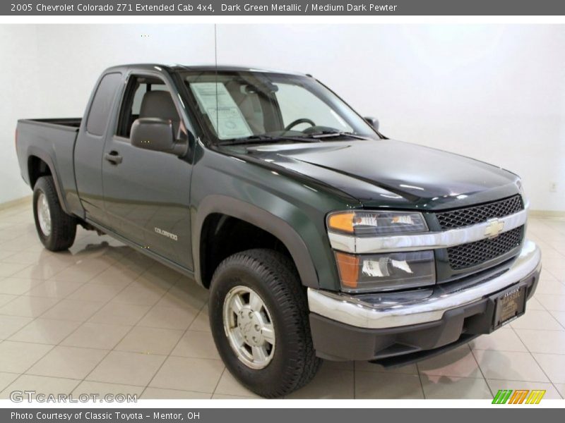 Dark Green Metallic / Medium Dark Pewter 2005 Chevrolet Colorado Z71 Extended Cab 4x4