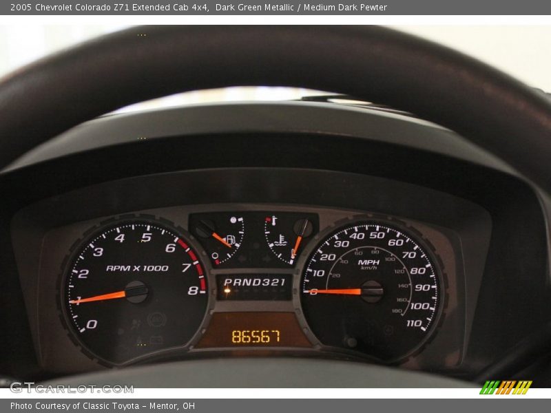 Dark Green Metallic / Medium Dark Pewter 2005 Chevrolet Colorado Z71 Extended Cab 4x4