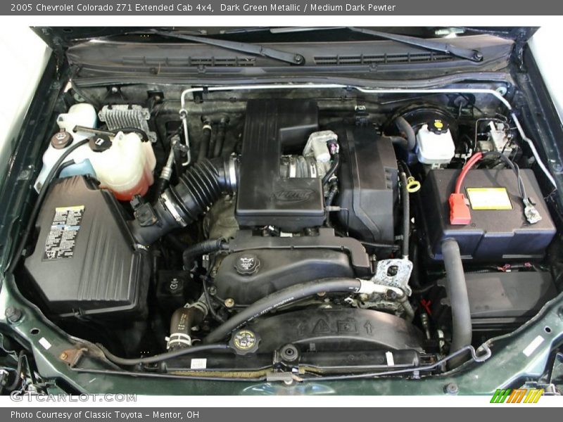 Dark Green Metallic / Medium Dark Pewter 2005 Chevrolet Colorado Z71 Extended Cab 4x4