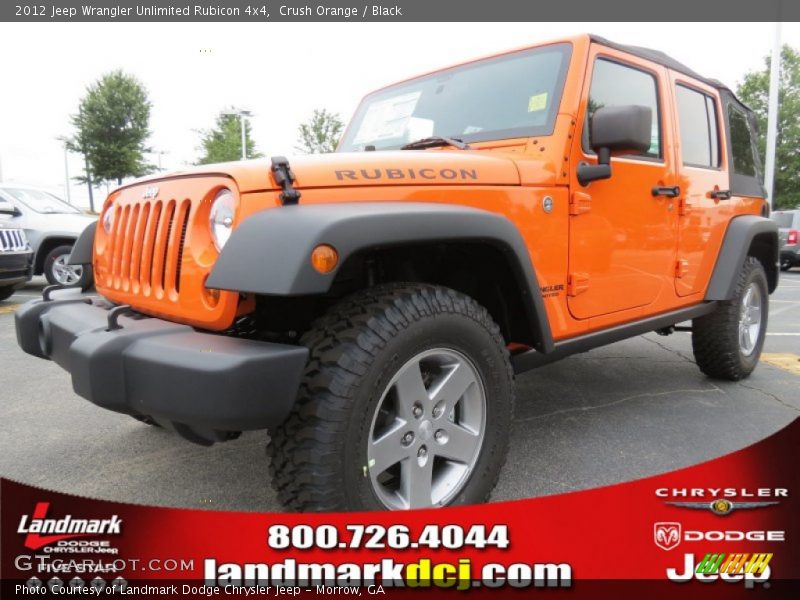 Crush Orange / Black 2012 Jeep Wrangler Unlimited Rubicon 4x4