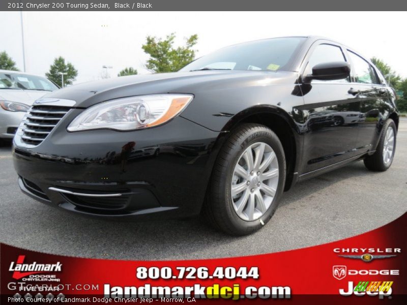 Black / Black 2012 Chrysler 200 Touring Sedan