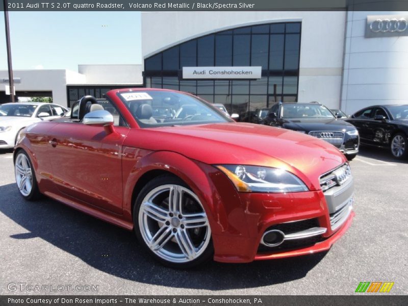 Volcano Red Metallic / Black/Spectra Silver 2011 Audi TT S 2.0T quattro Roadster