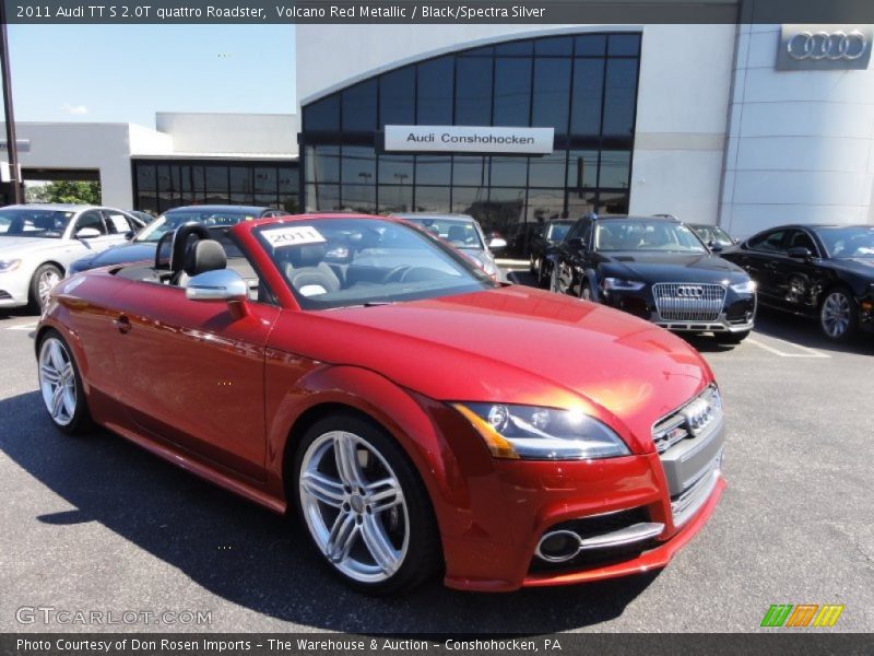 Volcano Red Metallic / Black/Spectra Silver 2011 Audi TT S 2.0T quattro Roadster