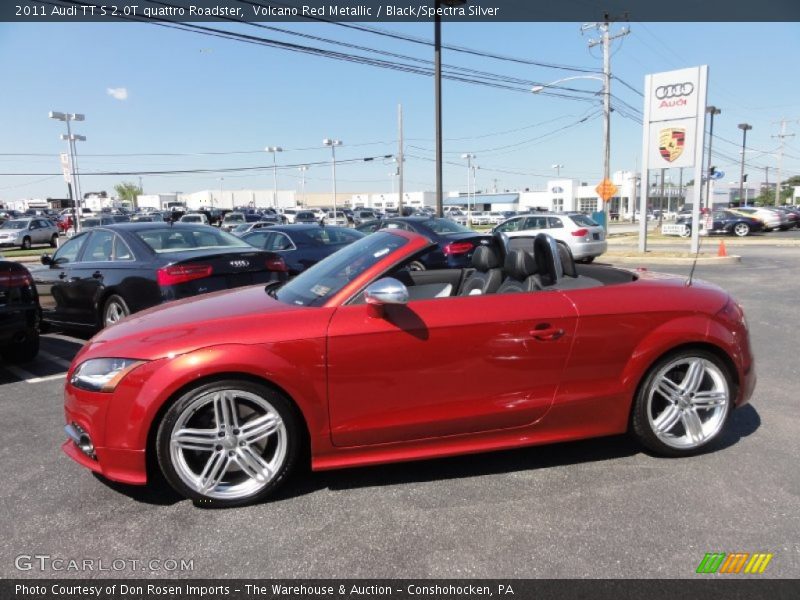 Volcano Red Metallic / Black/Spectra Silver 2011 Audi TT S 2.0T quattro Roadster