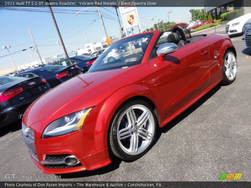 Volcano Red Metallic / Black/Spectra Silver 2011 Audi TT S 2.0T quattro Roadster