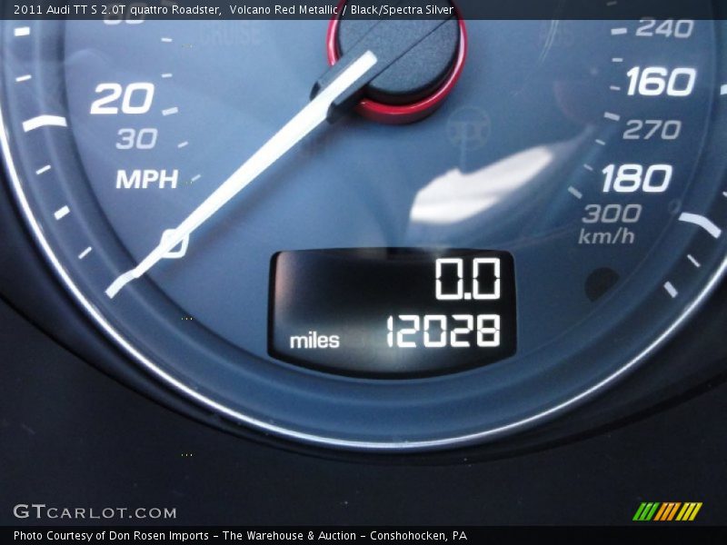 Volcano Red Metallic / Black/Spectra Silver 2011 Audi TT S 2.0T quattro Roadster