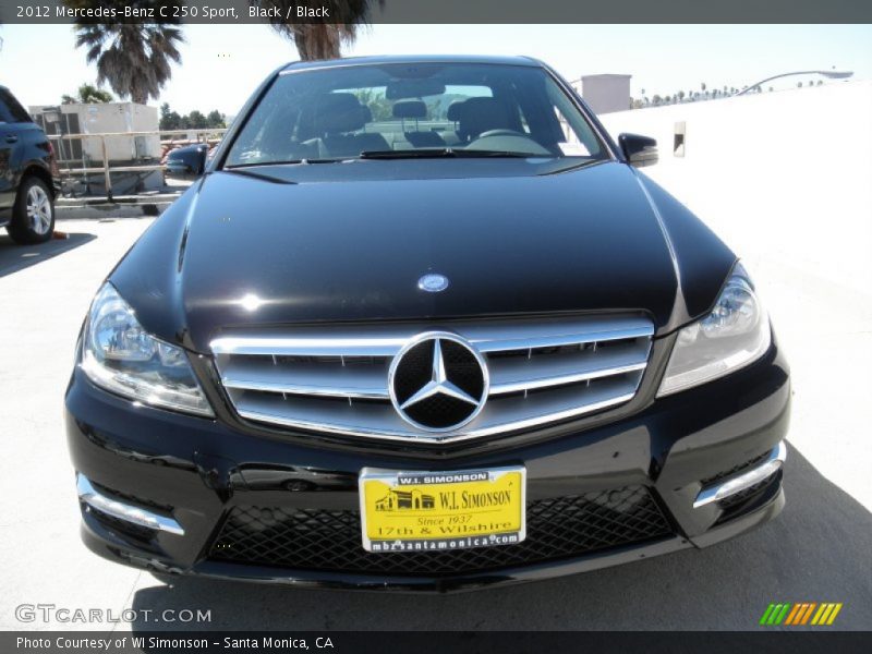 Black / Black 2012 Mercedes-Benz C 250 Sport