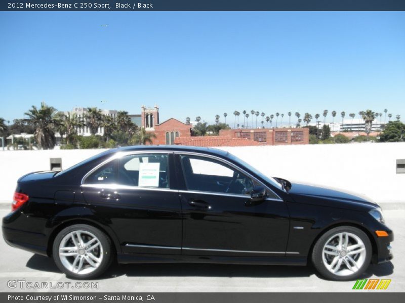 Black / Black 2012 Mercedes-Benz C 250 Sport