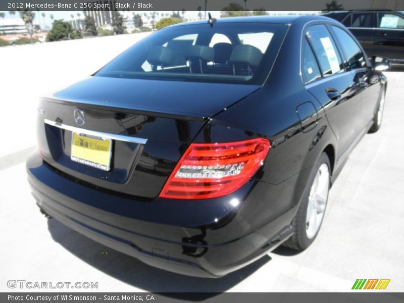 Black / Black 2012 Mercedes-Benz C 250 Sport