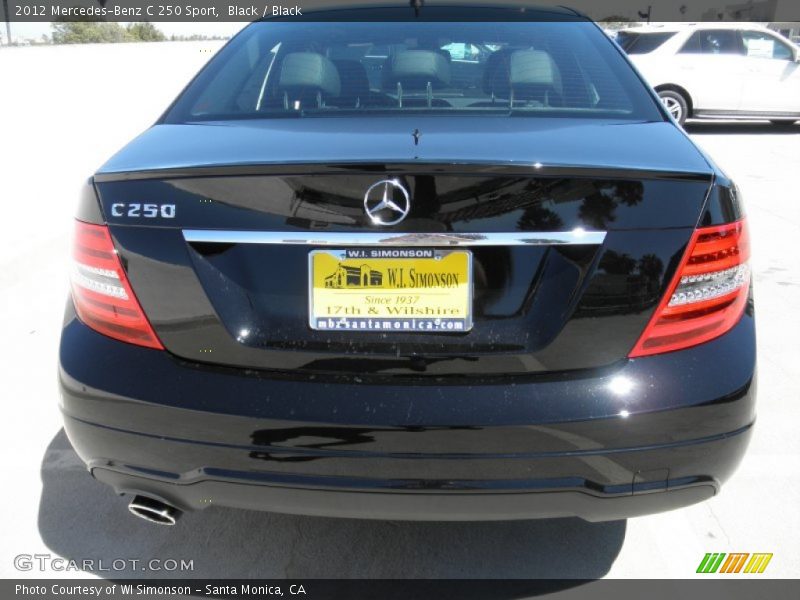 Black / Black 2012 Mercedes-Benz C 250 Sport