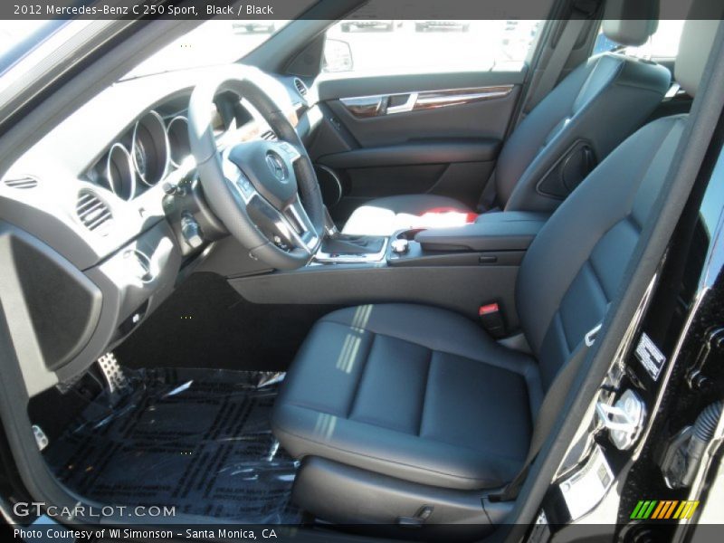 Black / Black 2012 Mercedes-Benz C 250 Sport