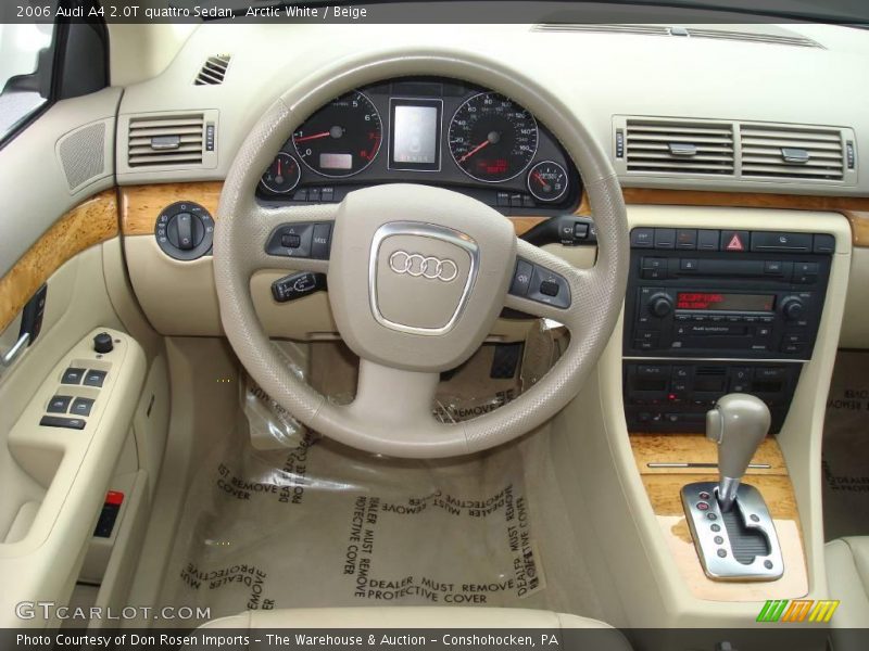 Arctic White / Beige 2006 Audi A4 2.0T quattro Sedan