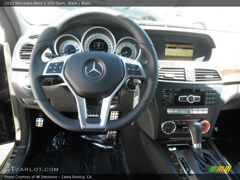 Black / Black 2012 Mercedes-Benz C 250 Sport