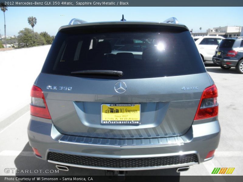 Sapphire Grey Metallic / Black 2012 Mercedes-Benz GLK 350 4Matic