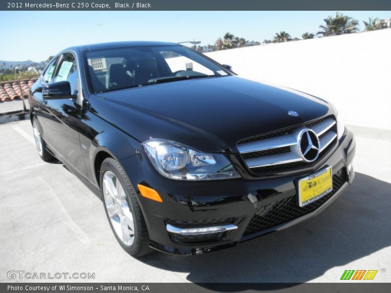 Black / Black 2012 Mercedes-Benz C 250 Coupe