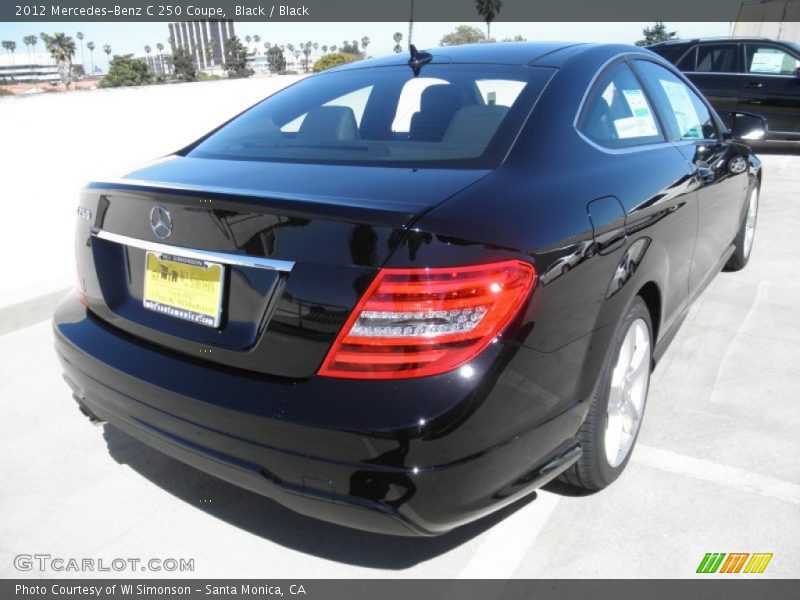 Black / Black 2012 Mercedes-Benz C 250 Coupe