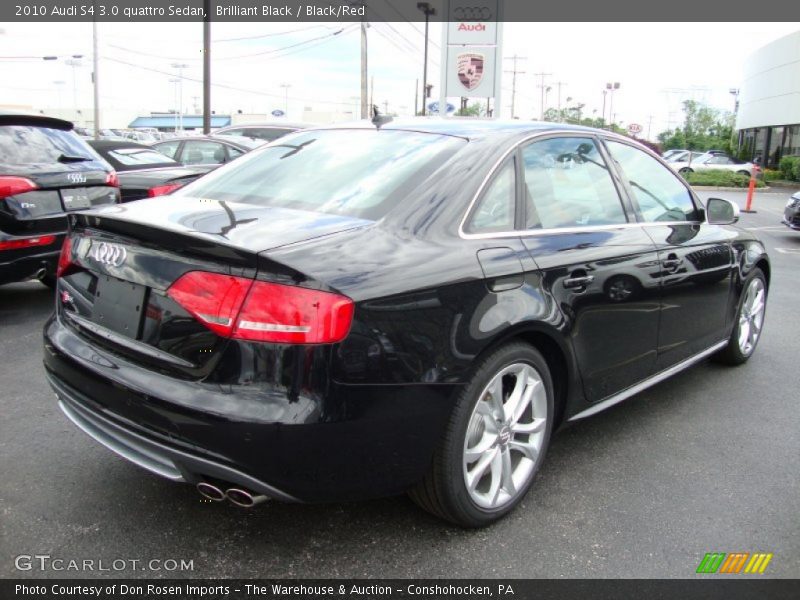 Brilliant Black / Black/Red 2010 Audi S4 3.0 quattro Sedan