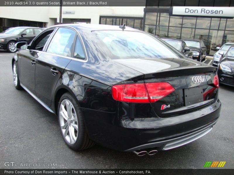 Brilliant Black / Black/Red 2010 Audi S4 3.0 quattro Sedan