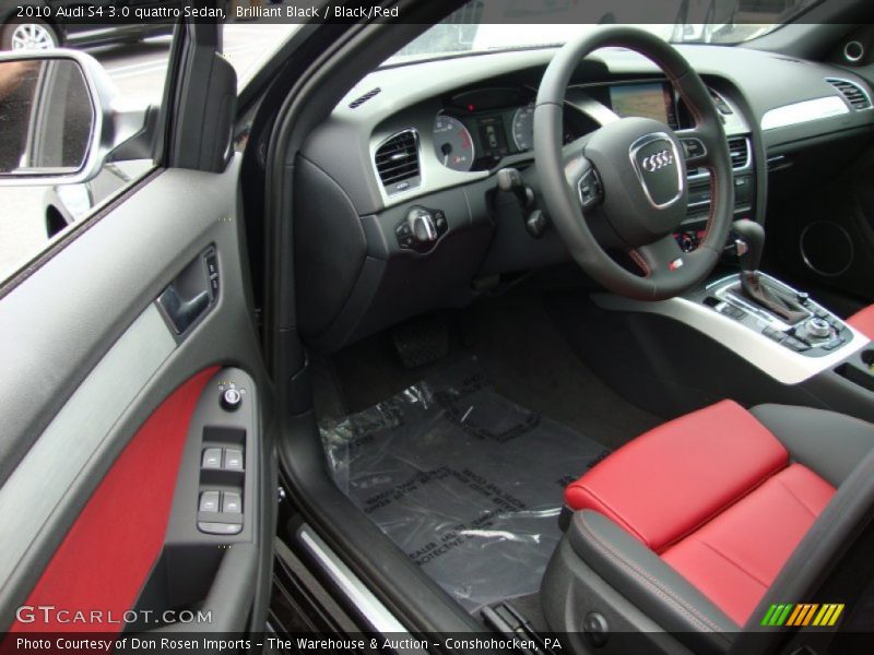 Brilliant Black / Black/Red 2010 Audi S4 3.0 quattro Sedan