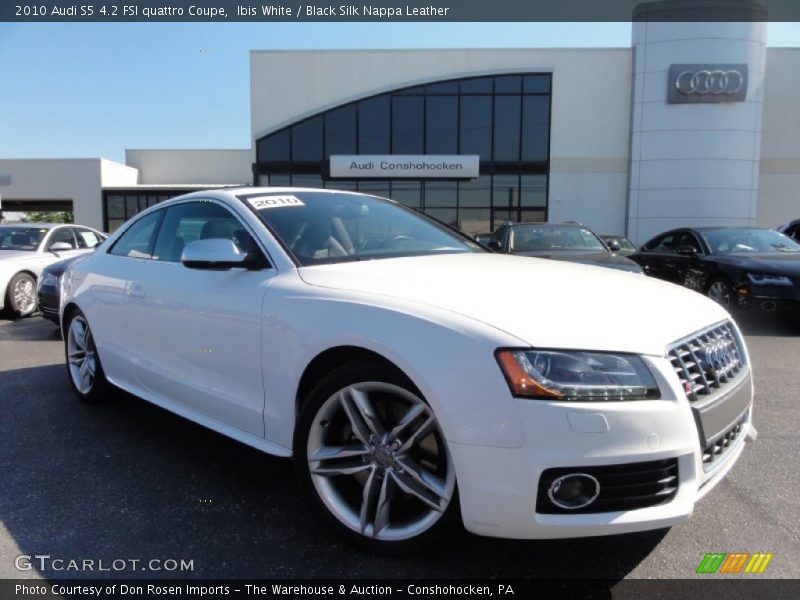 Ibis White / Black Silk Nappa Leather 2010 Audi S5 4.2 FSI quattro Coupe