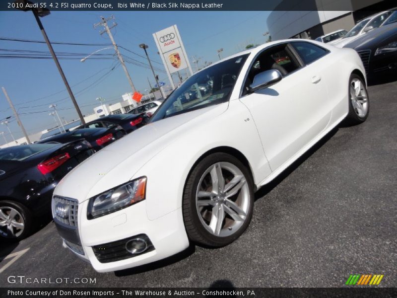 Ibis White / Black Silk Nappa Leather 2010 Audi S5 4.2 FSI quattro Coupe