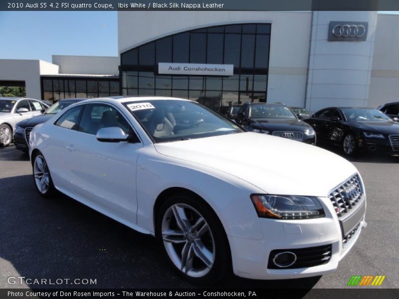 Ibis White / Black Silk Nappa Leather 2010 Audi S5 4.2 FSI quattro Coupe