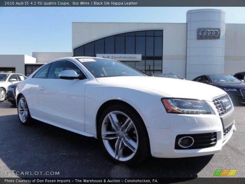 Ibis White / Black Silk Nappa Leather 2010 Audi S5 4.2 FSI quattro Coupe