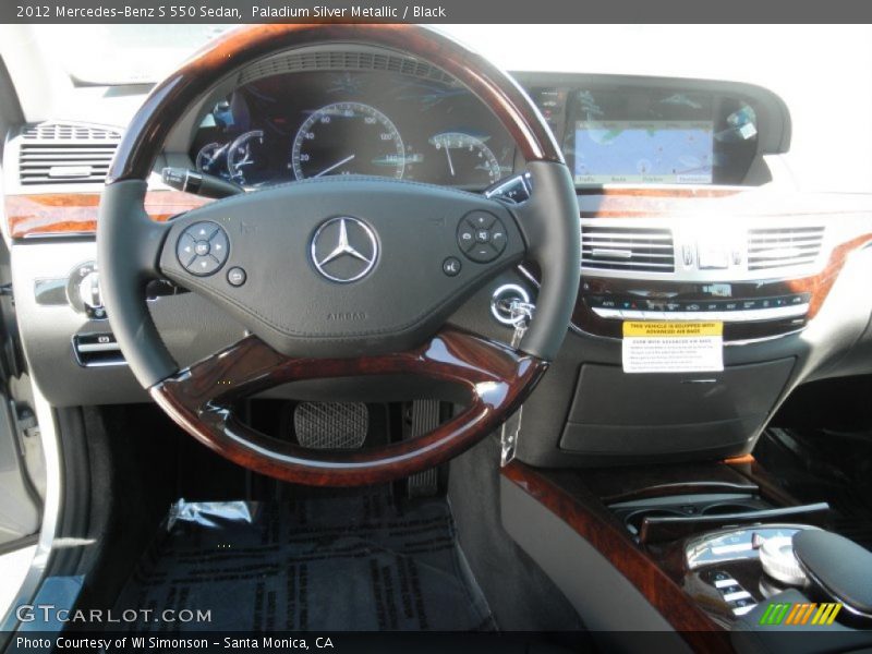 Paladium Silver Metallic / Black 2012 Mercedes-Benz S 550 Sedan