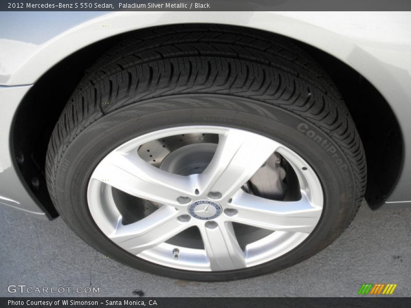Paladium Silver Metallic / Black 2012 Mercedes-Benz S 550 Sedan