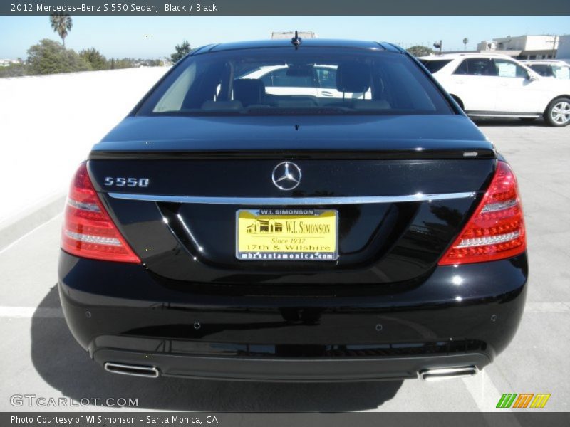 Black / Black 2012 Mercedes-Benz S 550 Sedan