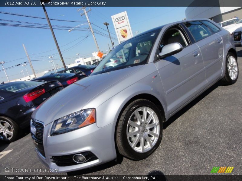 Monza Silver Metallic / Light Gray 2012 Audi A3 2.0 TDI
