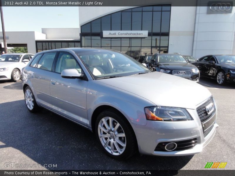 Monza Silver Metallic / Light Gray 2012 Audi A3 2.0 TDI