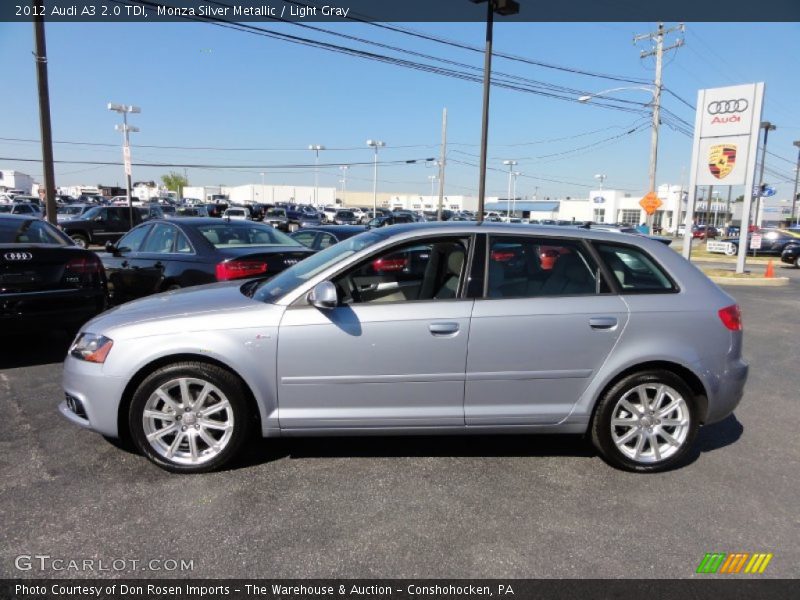 Monza Silver Metallic / Light Gray 2012 Audi A3 2.0 TDI
