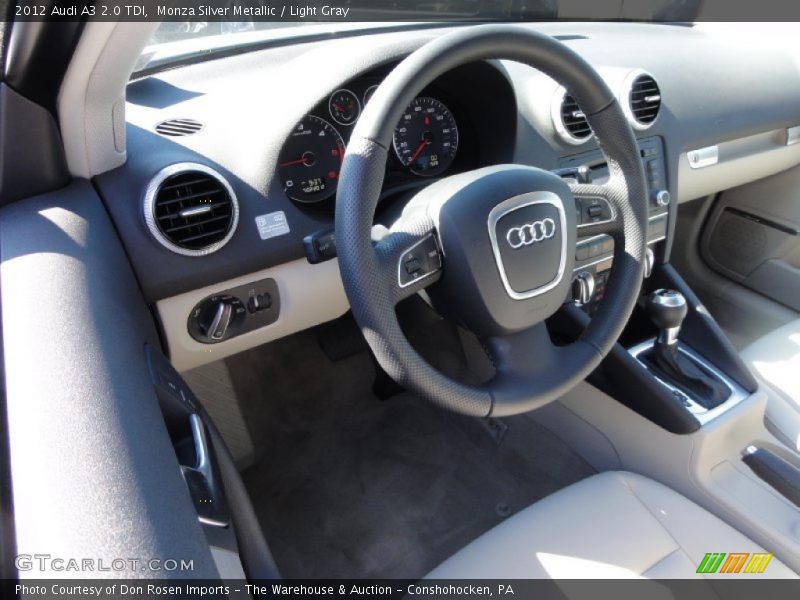 Monza Silver Metallic / Light Gray 2012 Audi A3 2.0 TDI