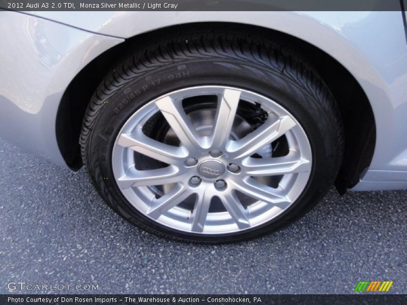 Monza Silver Metallic / Light Gray 2012 Audi A3 2.0 TDI