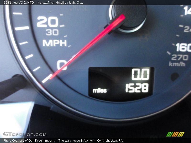 Monza Silver Metallic / Light Gray 2012 Audi A3 2.0 TDI