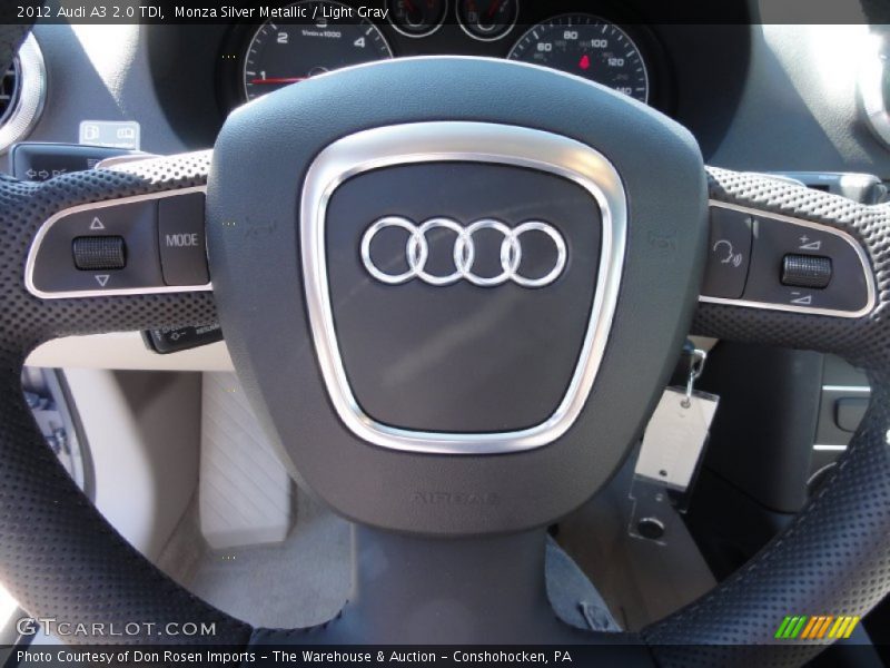 Monza Silver Metallic / Light Gray 2012 Audi A3 2.0 TDI