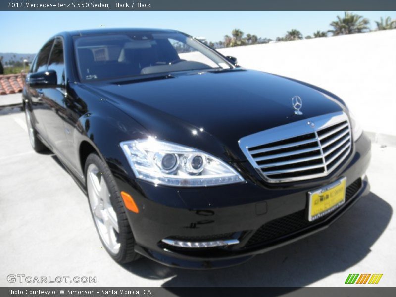Black / Black 2012 Mercedes-Benz S 550 Sedan