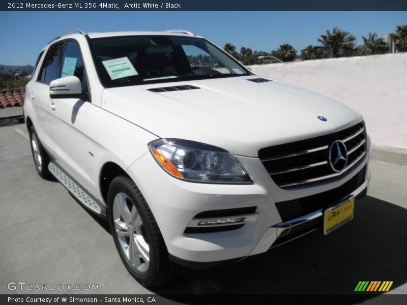 Arctic White / Black 2012 Mercedes-Benz ML 350 4Matic