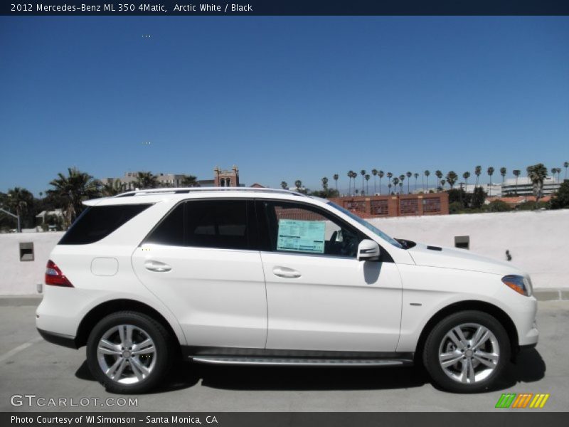 Arctic White / Black 2012 Mercedes-Benz ML 350 4Matic