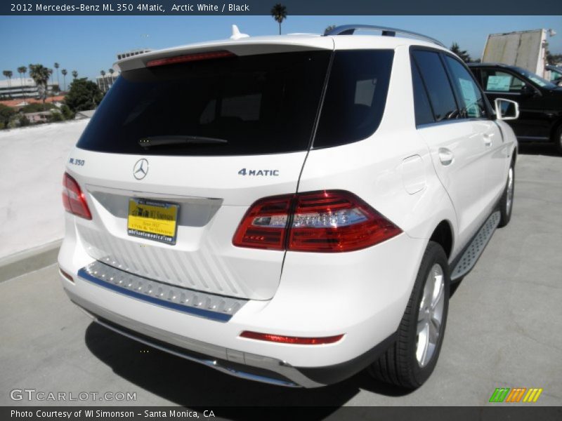 Arctic White / Black 2012 Mercedes-Benz ML 350 4Matic