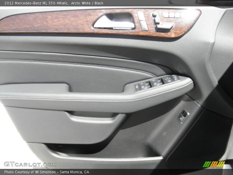 Arctic White / Black 2012 Mercedes-Benz ML 350 4Matic