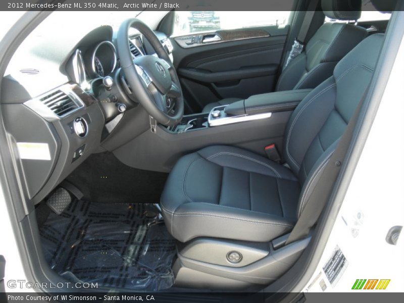 Arctic White / Black 2012 Mercedes-Benz ML 350 4Matic