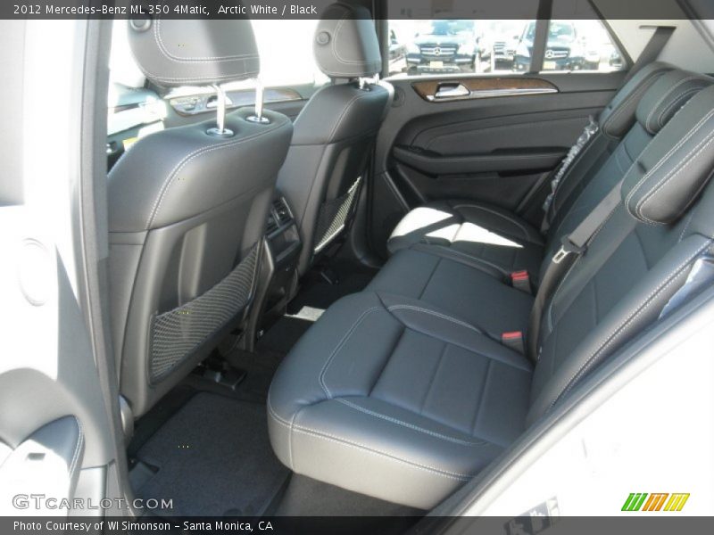 Arctic White / Black 2012 Mercedes-Benz ML 350 4Matic