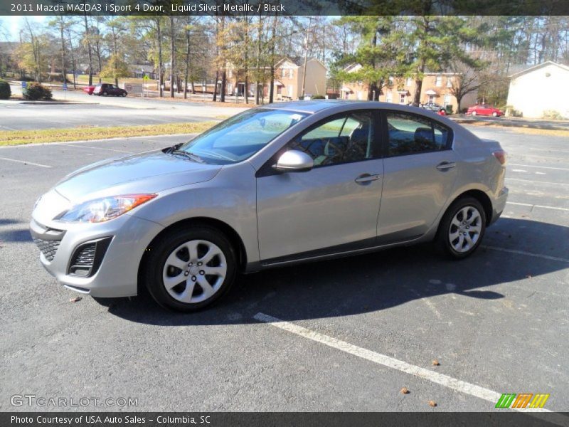 Liquid Silver Metallic / Black 2011 Mazda MAZDA3 i Sport 4 Door