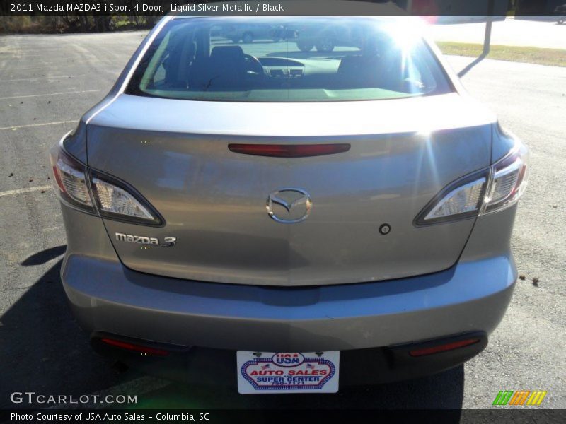 Liquid Silver Metallic / Black 2011 Mazda MAZDA3 i Sport 4 Door