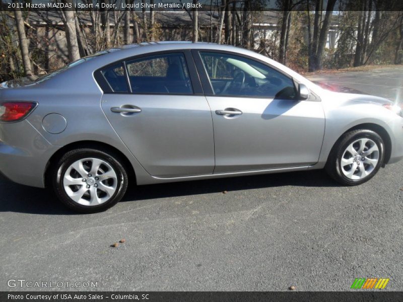 Liquid Silver Metallic / Black 2011 Mazda MAZDA3 i Sport 4 Door