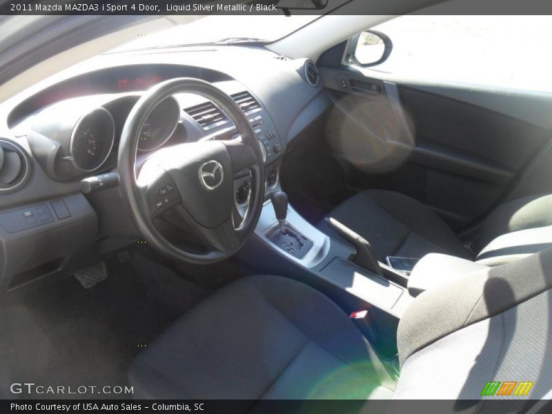 Liquid Silver Metallic / Black 2011 Mazda MAZDA3 i Sport 4 Door