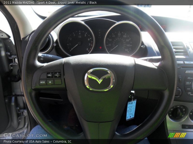 Liquid Silver Metallic / Black 2011 Mazda MAZDA3 i Sport 4 Door